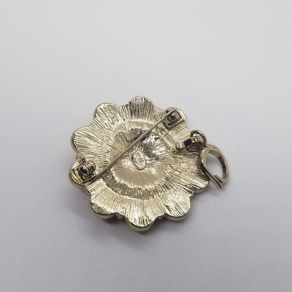 Premier Design enhancer pendant pin brooch light orange on gold tone - Picture 2 of 6